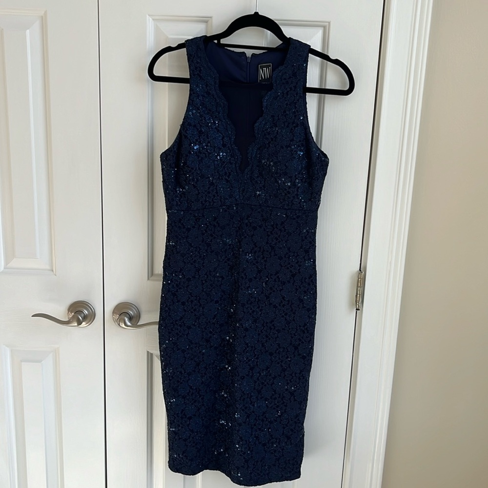 Navy blue cocktail dress